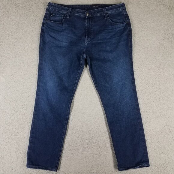 AG Adriano Goldschmied Owens Jeans Adult 40 x 30 Blue Athletic Fit Stretch Men's